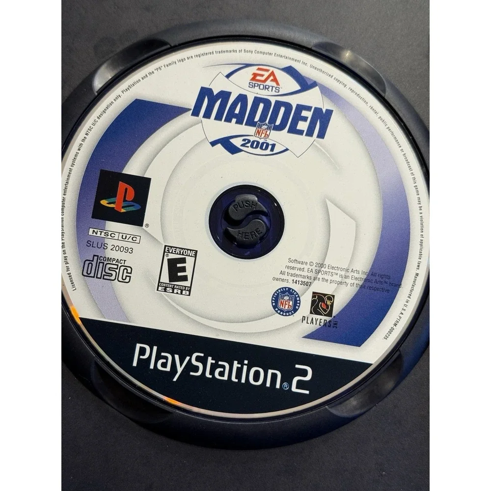 Madden 2001 Football - Sony PlayStation 2 w/pamphlet Untested Estate